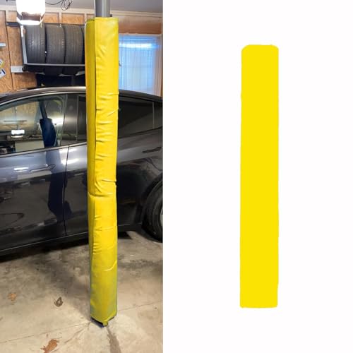 Protection poteau garage jaune haut de gamme en mousse dense 6"