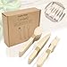 Candelo Set di posate in legno di alta qualità, 200 pezzi FSC – 100 forchette in legno – 50 cucchiai in legno – 50 coltelli in legno – usa e getta compostabili in modo ecologico immagine