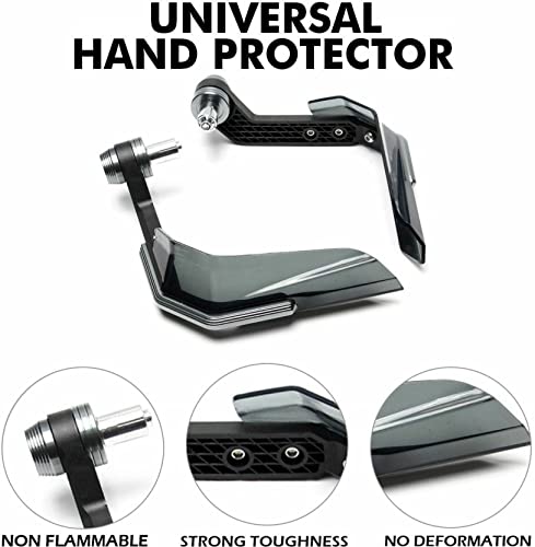 Image of Universal Motorcycle Bike Clutch Lever Protector Brake Guard Handlebar levers Protect Handguard Adjustable & Extendable for All Bikes (Black)