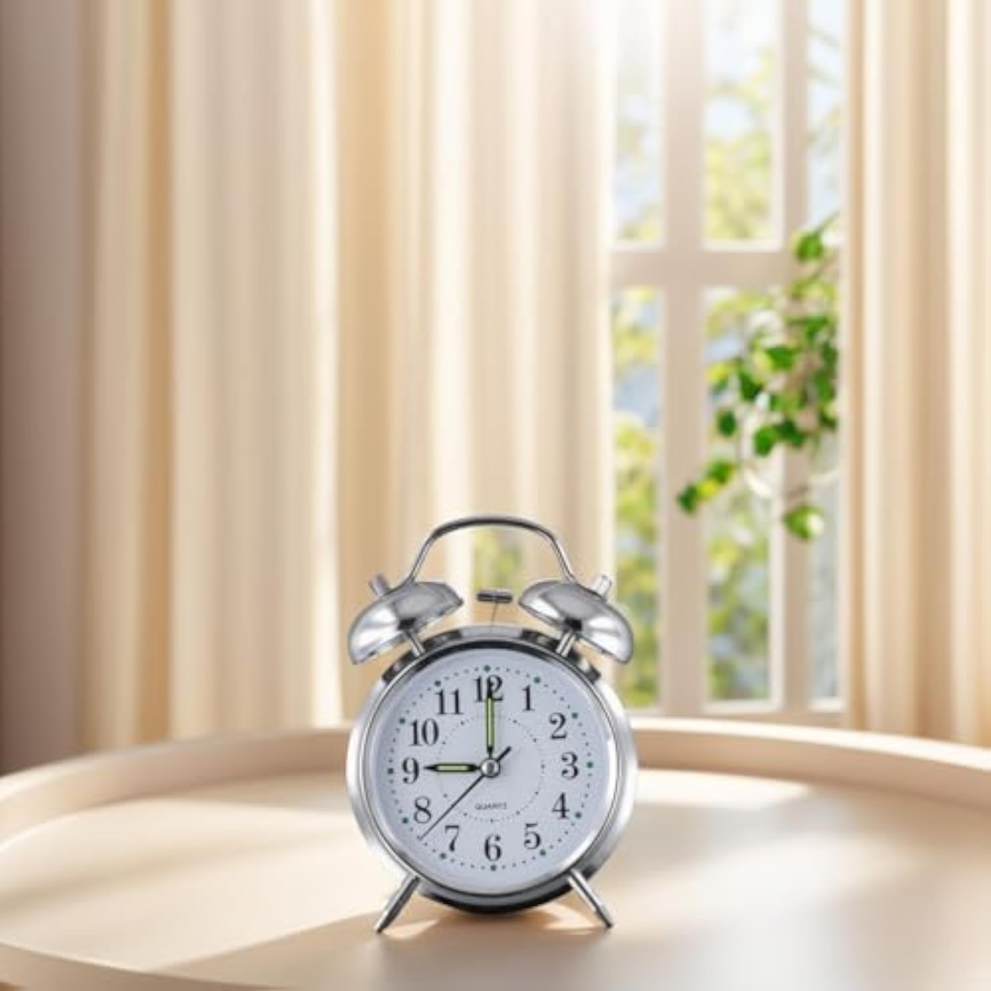 Double Bell Alarm Clock with Luminous Hands