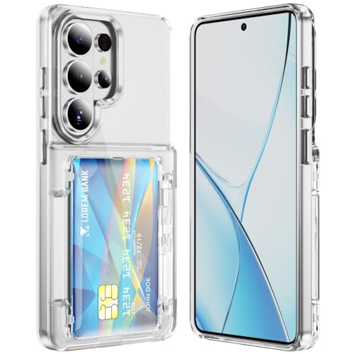 Coque Samsung S26 Plus transparente avec porte-carte antichoc silicone