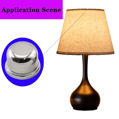 Image of Silver Lamp Finials, 1 /4-27 Thread, 1 /2 Inch Lamp Shade Nuts for Harp Tops | 8 Packs Finish Metal Finials with 1 /4-27 Female Threads for Compatible Table, Floor, Desk And Bedside Lamp Harps