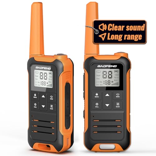 BAOFENG Walkie Talkies Long Range Walkie Talkie for Adults F22 FRS Radio Walky Talky for Kids Two Way Radio with NOAA Weather Alert Flashlight for Hiking Camping Trip(No Battery)
