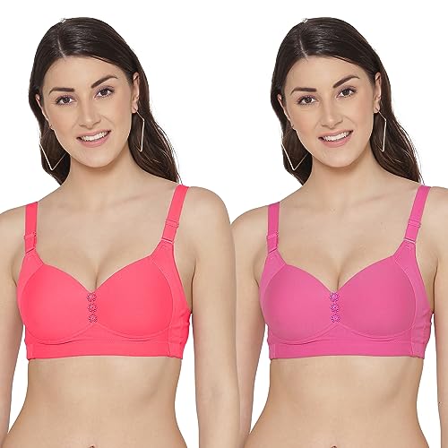 Image of Tweens Lite Wite - Minimiser Medium Padded Cotton Lycra Bra (Plus Size) - Triple Hook - Full Coverage - Wirefree - Seamless T-Shirt Bra