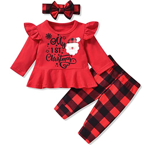 Image of Aalizzwell Infant Baby Girls Christmas Outfit