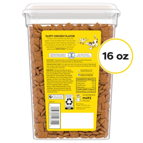 Temptations Classic Crunchy and Soft Cat Treats, Tasty Chicken, 16 oz - image 9