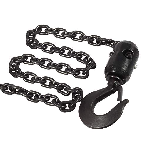 Partsam 1100Lbs Lift Electric Chain Hoist Single Phase Overhead Crane Garage Ceiling Pulley Winch Hook Mount G80 Chain W Pendant Control And Towing Strap Sling (1/2T 110V), 10Ft Lift Height, 2 Hooks #TOP7