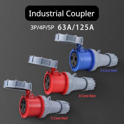 Base empotrable industrial IP67 5P 63A: toma de corriente de pared trifásica 6