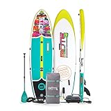 BOTE SUP Breeze Aero MAGNEPod Inflatable Stand Up Paddle Board Package Includes Leash Electric Pump