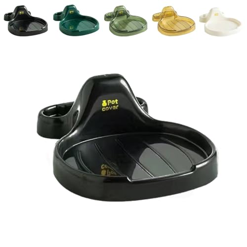 Multifunction Kitchen Spatula Rack - Versatile Pot Lid Ladle Holder、Spoon Rest w/Lid Holder、Food Grade And Environmentally Friendly Plastic Kitchen Spoon Holderss (Black)