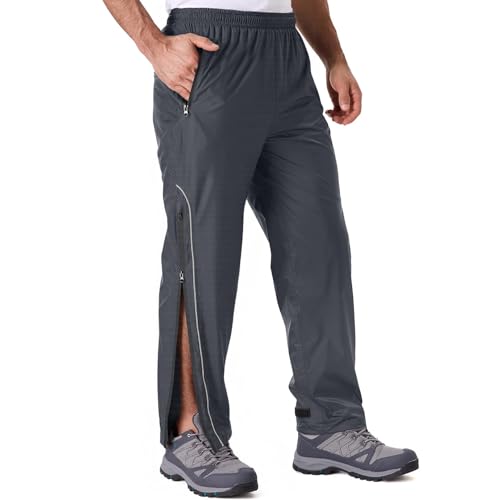 Men Waterproof Rain Pants Windproof Hiking Pants for Outdoor Fishing Bikng Golf Motorcycle Cycling Bushwalking Rowing（1093 Black XL）