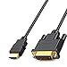 Produktbild MMOBIEL HDMI zu DVI Kabel Adapter - Bidirektionaler DVI-D Dual Link zu HDMI Kabel Konverter Unterstützt alle hochauflösenden LCD und LED Displays, Monitore und Tv's 1080p High-Speed Gold Stecker - 1m