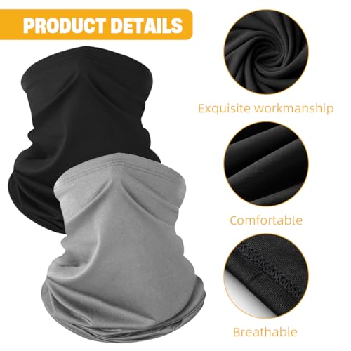 Image of Proberos 2 Pcs Riding Neck Gaiter Face Mask Windproof UV Protection Face Mask Neck Gaiter Bike Running Outfoot Breathable Quick Dry Fashion Sport Gaiters Bandana for Men Women