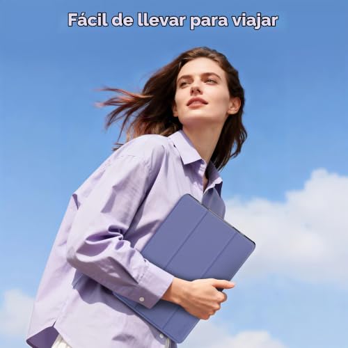 Miniatura 7 de Easyacc Funda Compatible Con Samsung Galaxy Tab A11 Plus A9 11 Pulgadas 2025 Sm-X236b Sm-X230 Ultra Slim Pu Protectora Carcasa Con Función De Soporte Función Atril, Morado Glicina