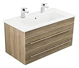 Consegna gratuita Mobile bagno ,lavabo Villeroy & Boch Venticello 100cm rovere chiaro,doppio
