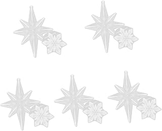 Amosfun 10 Pçs Resina Molde De Floco De Neve Moldes De Silicone De Floco De Neve Cozimento De Floco De Neve Sabão De Silicone Moldes De Sabão Moldes De Chocolate Molde De Resina Manual De