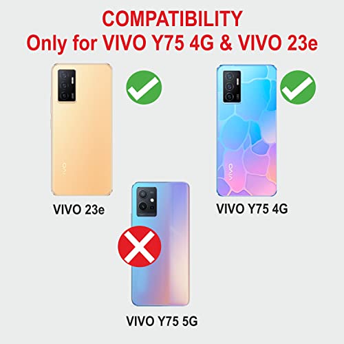 U-CASE-Covers-more-Premium-Flip-Case-Cover-Shockproof-PU-Leather-Flip-Case-for-Vivo-Y75-4G-Vivo-V23e-Foldable-Stand-Pocket-Magnetic-Closure-Black