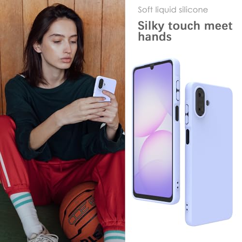Image of YATWIN Silicone Case for Samsung Galaxy A07 4G, Soft-Touch, Shockproof, DustProof, Antiskid Phone Cover for Samsung Galaxy A07 4G - Lilac