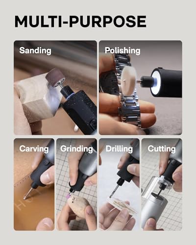 HOTO Cordless Rotary Tool Kit, 5-Speed for 3D Printer Sanding & DIY - image 9
