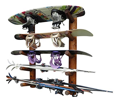 5 Place Ski And Snowboard Wall Rack Canyon Brown #TOP4