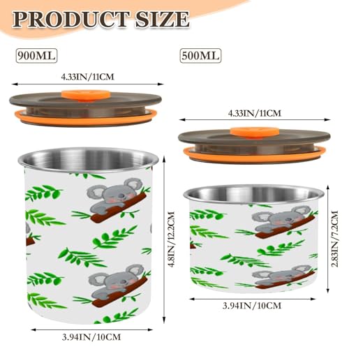 Contenedor Hermético para Café Acero Inoxidable 900ml miniatura 2