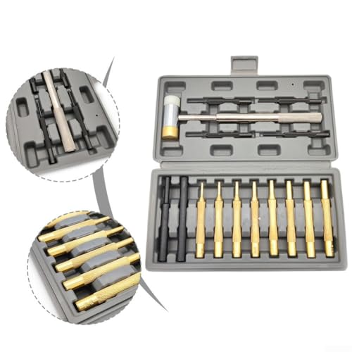 Chasse-goupilles kit de 15 pièces avec têtes interchangeables laiton et nylon - 7