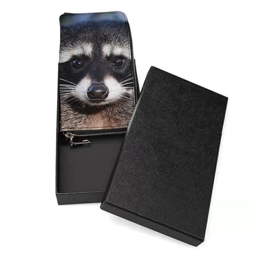 Northern Raccoon's Face Long Wallet for Women Men Coin Pouch Credit Card Holder Zipper Purses with Wristlet3