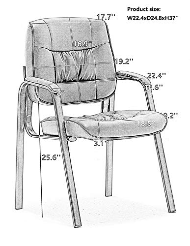 Btexpert Brown Leather Office Executive Waiting Room Guest Reception Side Conference Chair #TOP7