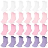 LAETBBE 24 Paar Mädchen Socken Kinder Kindersocken Schulkind Socken Mädchen Sneakersocken 1-14 Jahre.