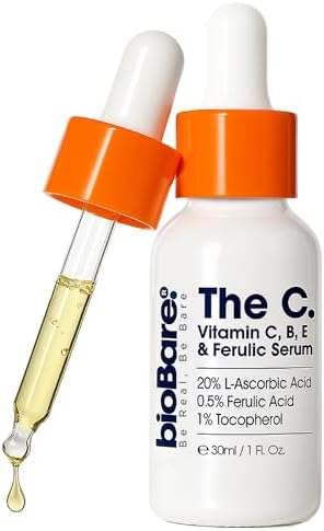 Vitamin C, B, E & Ferulic Serum | 20% Pure L-Ascorbic Acid Facial Serum with Hyaluronic Acid, Niacinamide & Ferulic Acid for Dark Spots, Fine Lines, Wrinkles, Uneven Skin