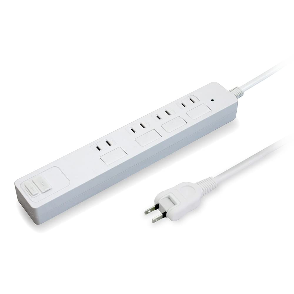 SMT7591 電源タップ 4口 USB付き Amazon.co.jp: 電源タップ 延長コード USB付き コンセント 4個口 4口