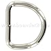 Produktbild 25mm D-Ringe geschweißt aus 3,4mm dickem Stahl, vernickelt, 50 Stück