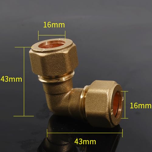Codo de compresión 16mm para reparar tuberías de aire acondicionado sin soldar 3