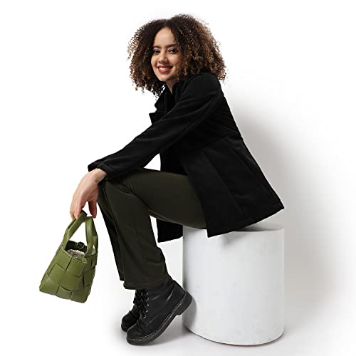 Image of PINACOLADA Women's Solid Regular Fit Blazer for Winter Wear | Collared Neck | Full Sleeve | Buttoned | Casual Jacket for Woman & Girl | Western Stylish Jacket for Women