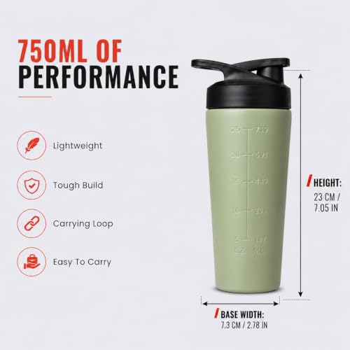 Image of SLOVIC Stainless Steel Shaker for Gym [750 ML] | Protein Shaker Bottle