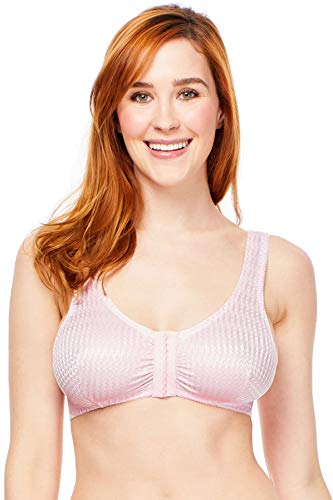 Carole Martin Full-Freedom Front Closure Wireless Comfort Bra (38, Pink)