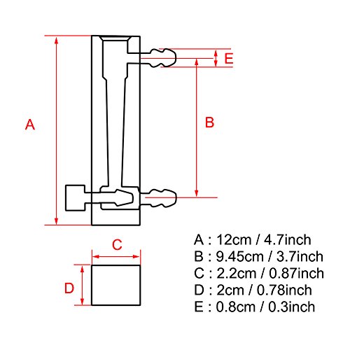 LZQ-7 Flowmeter, Air Flow Rate Gauge 2-20LPM Flow Meter Sensor Switch with Control Valve for Measuring Oxygen/Air/Gas