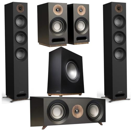 Jamo 5.1 Home Theater Pack with 2X S 809 Floorstanding Speaker 810 SUB 10 Subwoofer 83 CEN Center Channel and 803 Bookshelf Black