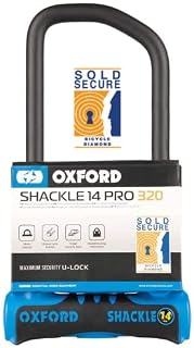 Oxford LK322 Shackle14 Pro U Sold Diamond Award High Security Bicycle Lock (320mm x 177mm) Cycling, Blue/Black
