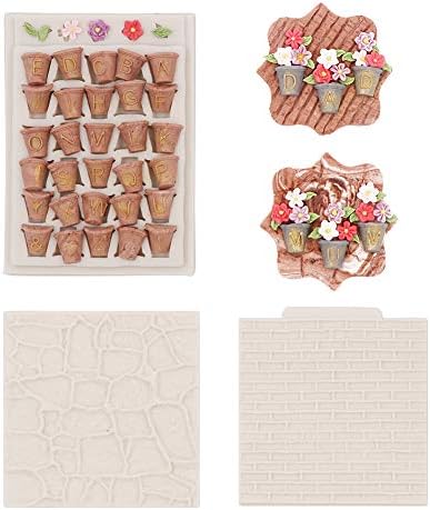 kowanii Fondant Silicone Molds Gumpaste Rose Mold, Large Flower Molds Silicone, Sugarcraft Cake Decorating Tools Cupcake Decorating Supplies