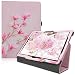 Produktbild kwmobile Schutzhülle kompatibel mit Huawei MediaPad T5 10 - Hülle Slim - Tablet Cover Case mit Ständer Magnolien Rosa Weiß Altrosa