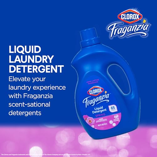 Image of Clorox Fraganzia Liquid Laundry Detergent, Spring Scent, 100 Fl Oz