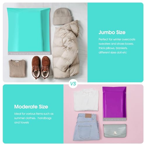 Image of Metronic Poly Mailers 24x24 50 Pcs Large Shipping Bags for Clothes Plastic Mailers Strong Self Seal Adhesive Shipping Envelopes for Small Business Tear-resistant Mailer Bags Mailing Envelopes in Teal