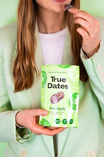 True Dates - Sour Apple | natürlich aromatisierte Datteln | Saurer Apfel-Geschmack | 100 g