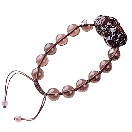 Bracelet obsidienne noire 12 mm pour chasser le stress et les mauvaises énergies