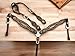 MOUSM Western Horse One Ear Dark Argentina Cow Leather Bridle Headstall Breast Collar Tack Set