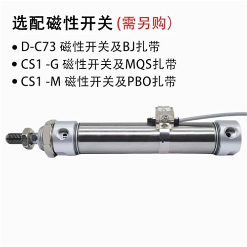 Vérin pneumatique MA 16 inoxydable double action résistant à la rouille - 5