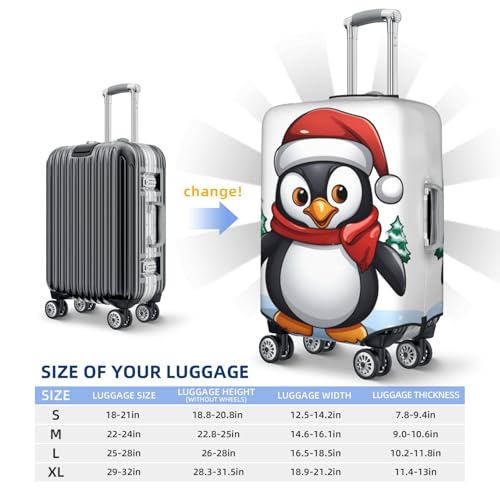 Travel Luggage Cover for Suitcase Elastic Suitcase Protector Christmas Penguin Suitcase Covers Washable Suitcase Protective Cover Dust-proof Luggage Covers Fit 18-32 Inch Luggage2