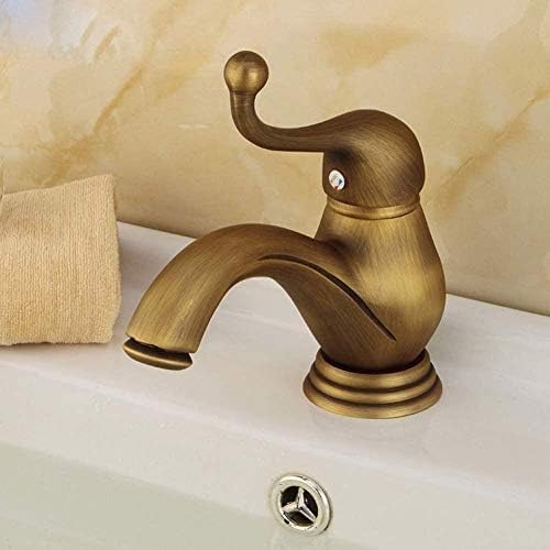 Mitigeur de lavabo en laiton antique robinet de salle de bain rétro