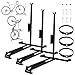 CCLIFE Fahrradständer Boden 3er von Mountainbike und Rennrad Freistehend Vertikaler und Horizontaler Fahrradhalterung Hochkant Höhenverstellbarer
